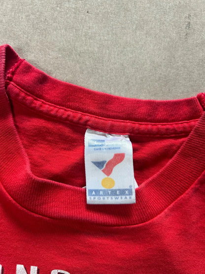 90s Vintage Kansas City Chiefs Artex Red T Shirt Size L - | Martin City Vintage