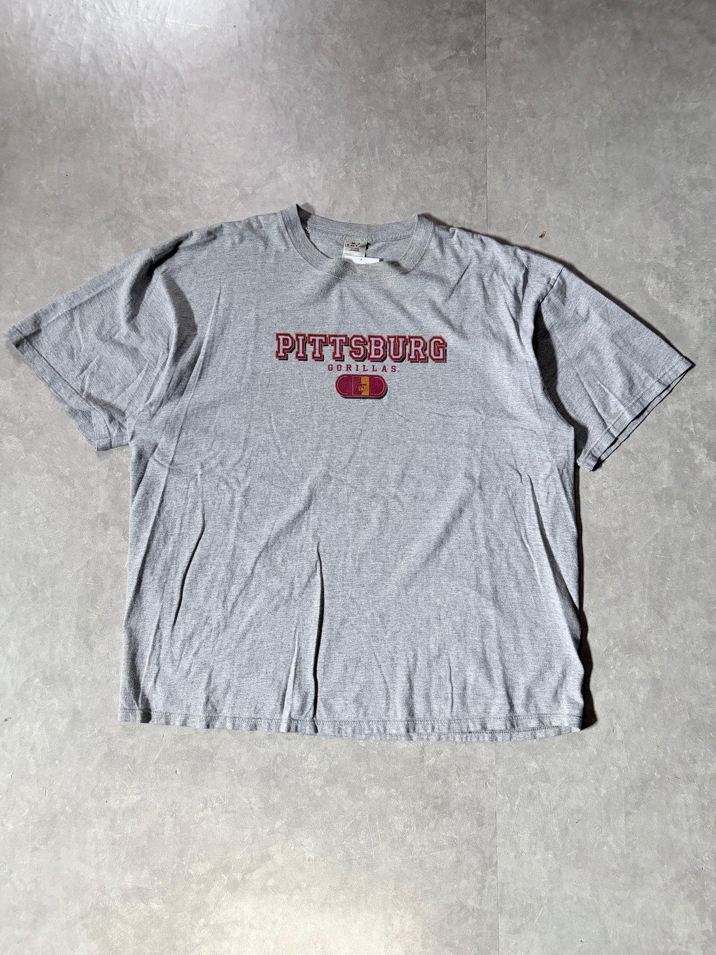 90s Vintage Pittsburgh State Gorillas Grey T-Shirt -XXL