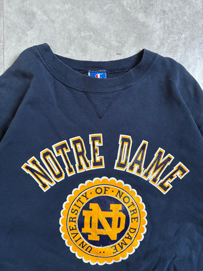 90s Vintage Notre Dame Fighting Irish Champion Navy Crewneck -XL