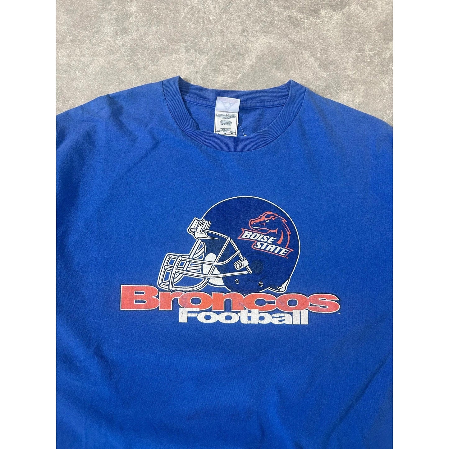 2000s Vintage Boise State Football Blue T Shirt Size L - | Martin City Vintage