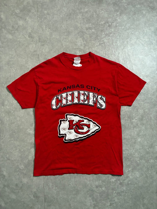 90s Vintage Kansas City Chiefs Red T-Shirt -L - L | Martin City Vintage