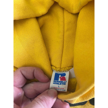 90s Vintage Missouri Tigers Yellow Russell Hoodie Size L - | Martin City Vintage