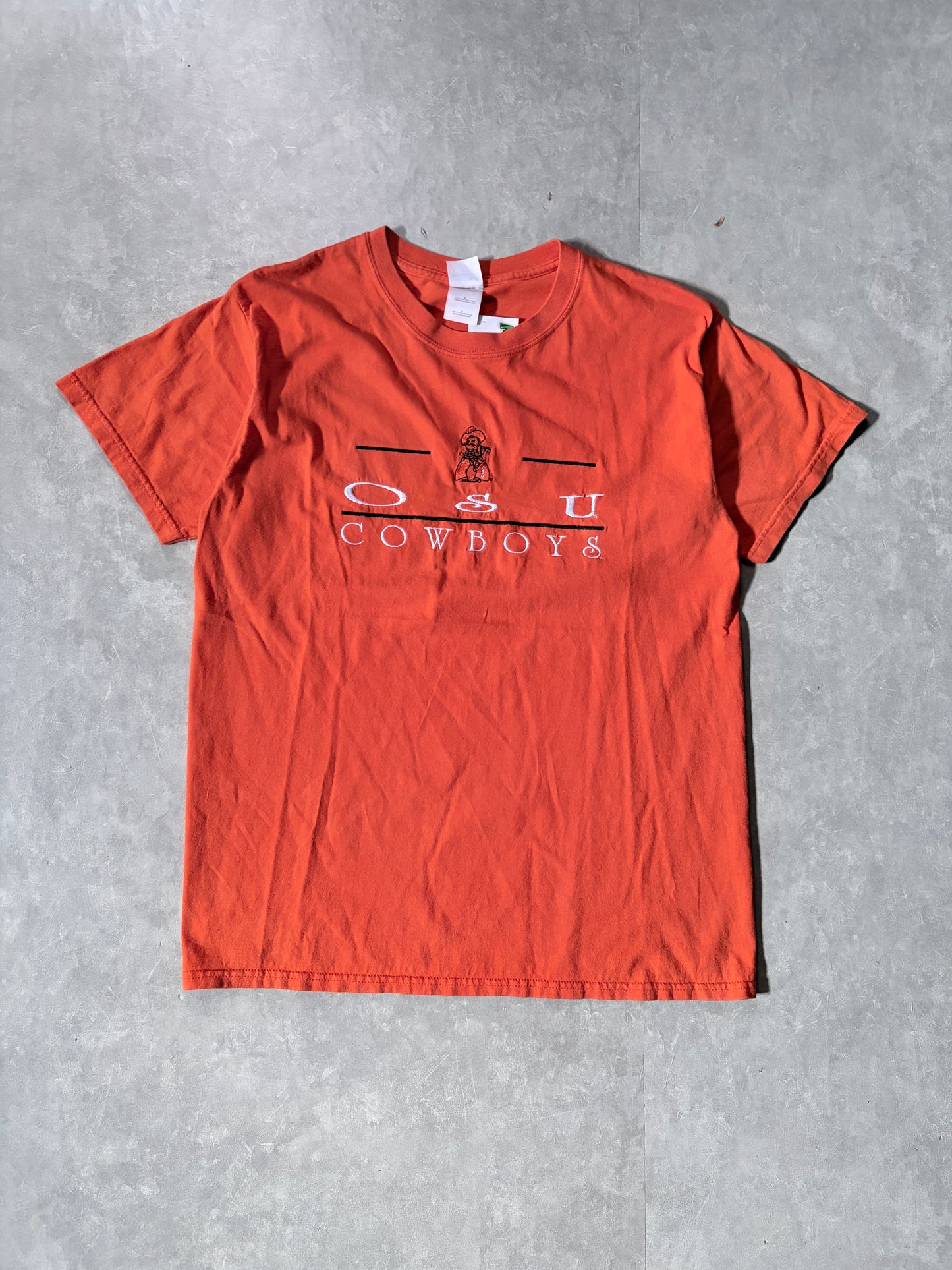 90s Vintage Oklahoma State Cowboys Orange T-Shirt -L