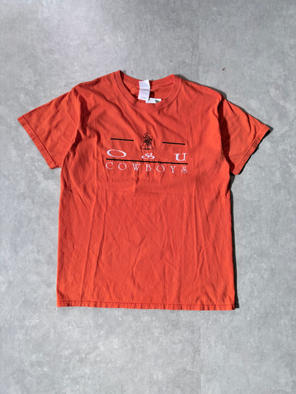 90s Vintage Oklahoma State Cowboys Orange T-Shirt -L