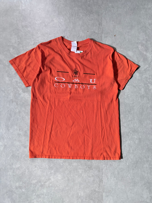 90s Vintage Oklahoma State Cowboys Orange T-Shirt -L