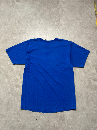 90s Vintage Kansas Jayhawks Embroidered Pro Player Blue T-Shirt -L