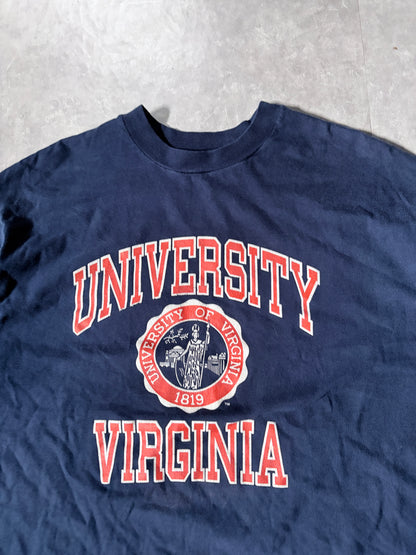 90s Vintage Virginia Cavaliers Crest Navy T-Shirt -XL