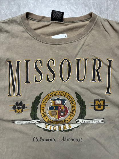 90s Vintage Missouri Tigers Brown Long Sleeve Shirt -XL