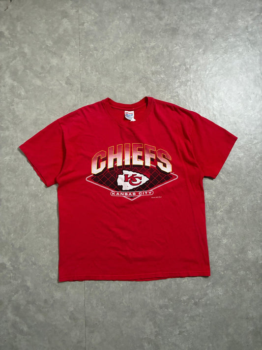 90s Vintage Kansas City Chiefs Red T-Shirt -XL - XL | Martin City Vintage