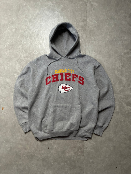 2000s Vintage Kansas City Chiefs Grey Hoodie -L - L | Martin City Vintage