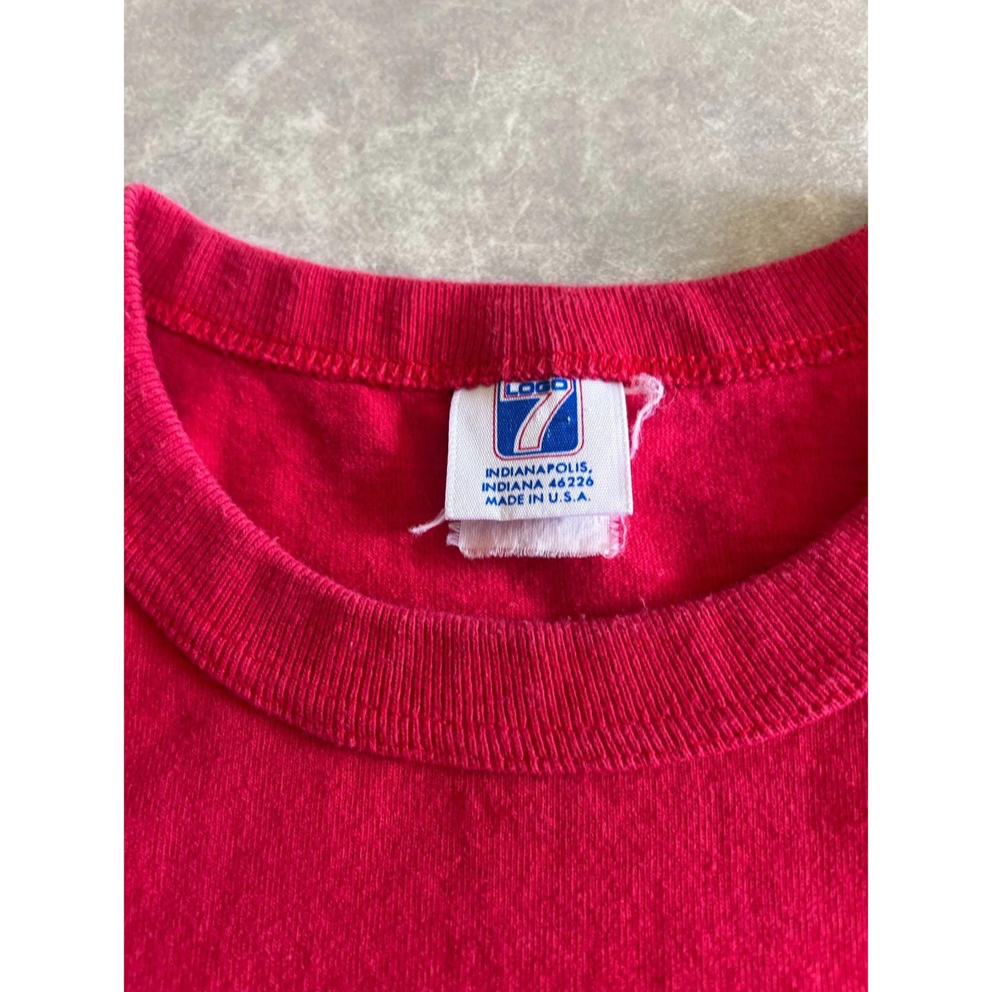 90s Vintage Kansas City Chiefs Logo7 Red T Shirt Size M - | Martin City Vintage