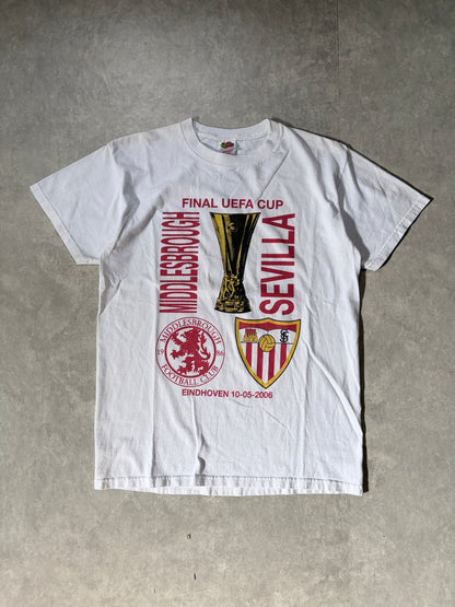 2006 Vintage Middlesbrough FC UEFA Final White T Shirt -M - M | Martin City Vintage