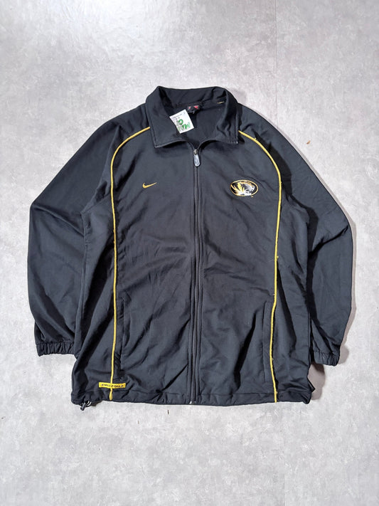 90s Vintage Mizzou Tigers Nike Black Track Jacket -L