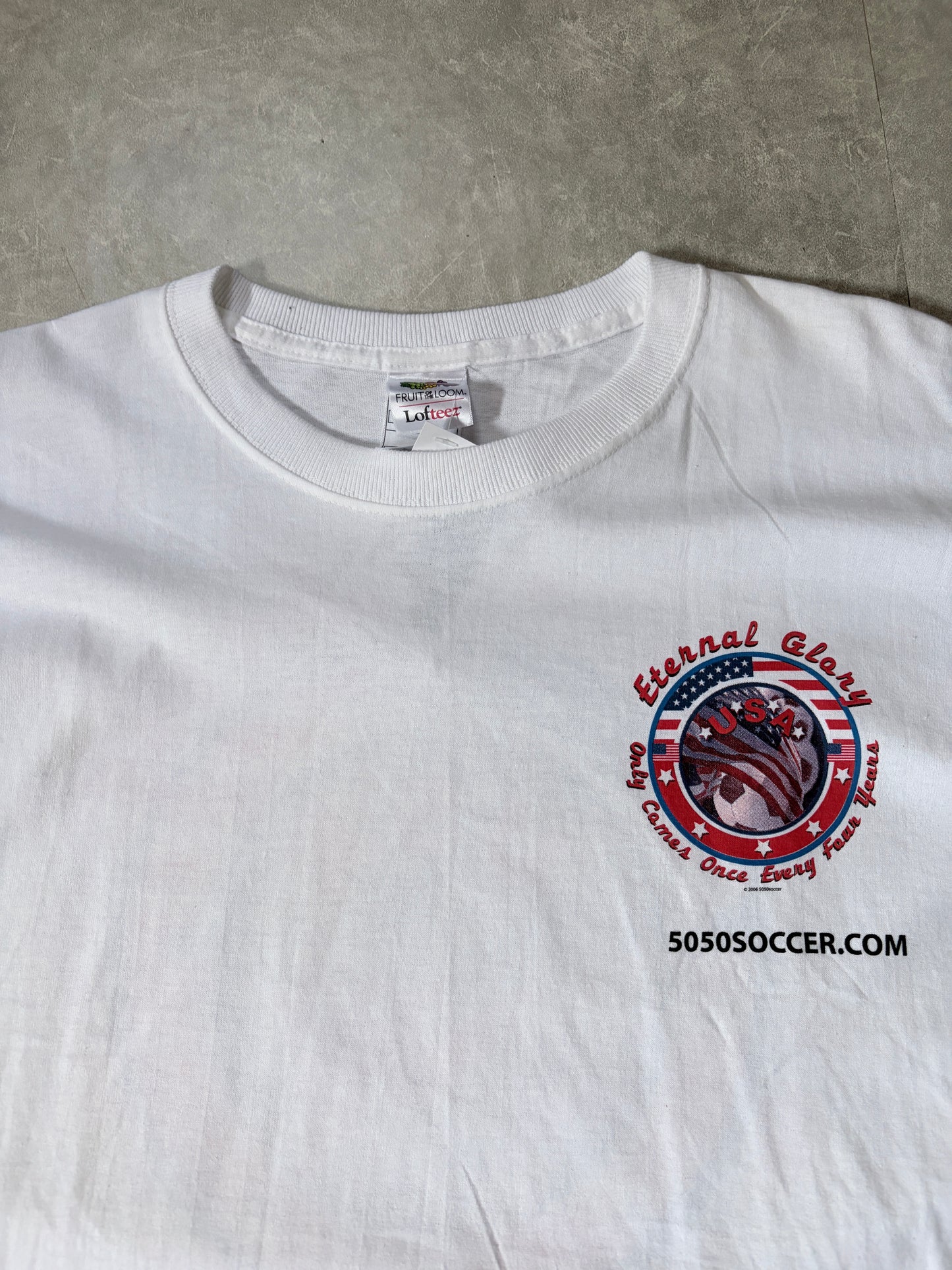 2006 Vintage USA Soccer White T Shirt -XL