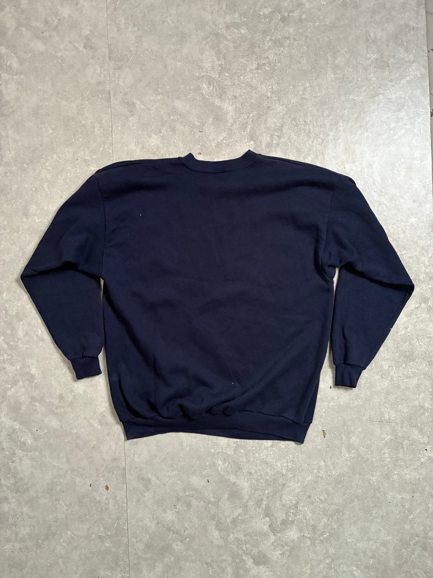 90s Vintage Notre Dame Big Print Navy Crewneck -XXL