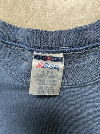 2000s Vintage Kansas Jayhawks Faded Blue Crewneck -L