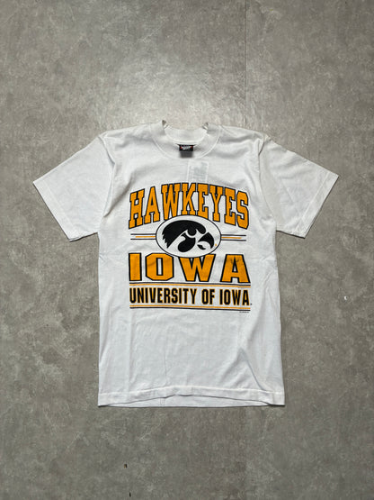 90s Vintage Iowa Hawkeyes White T-Shirt -M