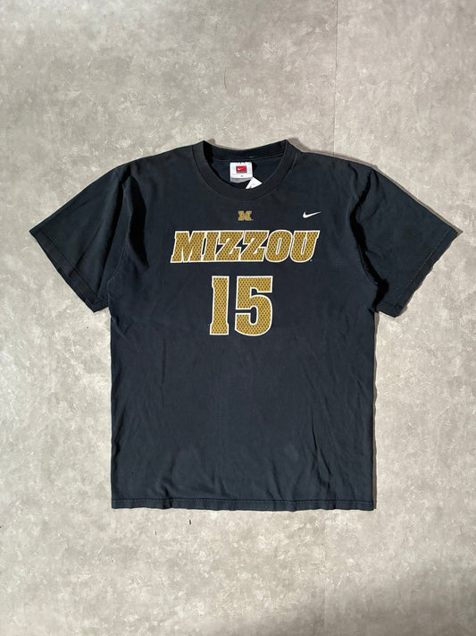 2000s Vintage Mizzou Tigers Nike Faded Black Jersey T-Shirt -M