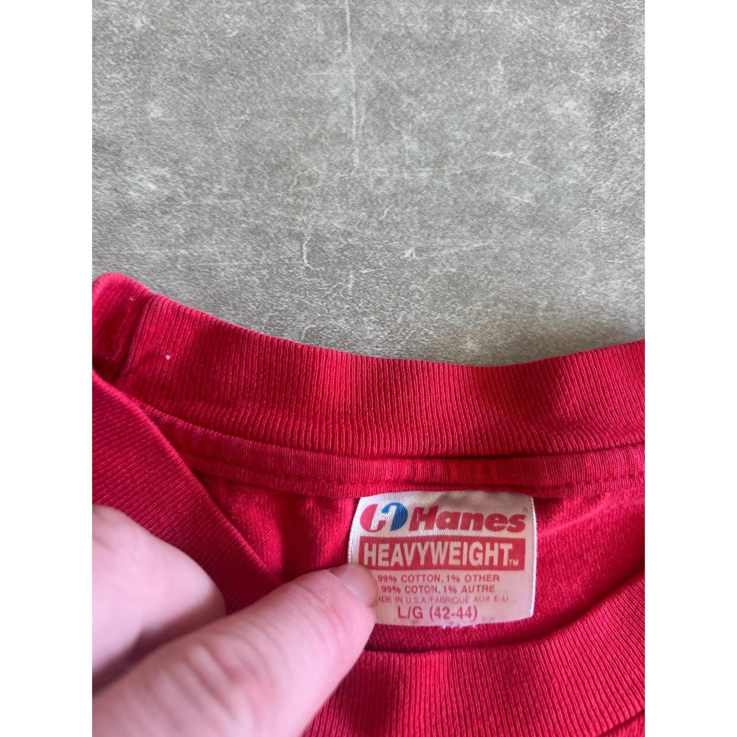 90s Vintage Kansas City Chiefs Abstract Red T Shirt Size L - | Martin City Vintage