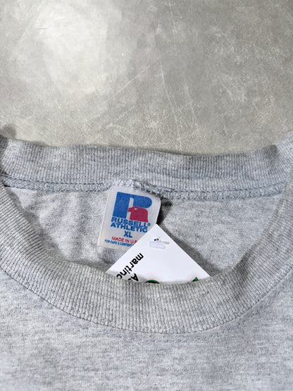 90s Vintage Kansas Jayhawks Embroidered Grey Long Sleeve Shirt -XL