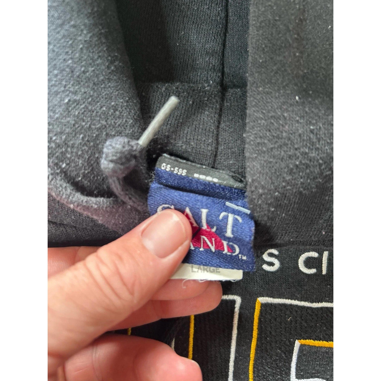 90s Vintage Kansas City Chiefs Black Hoodie Size M - | Martin City Vintage