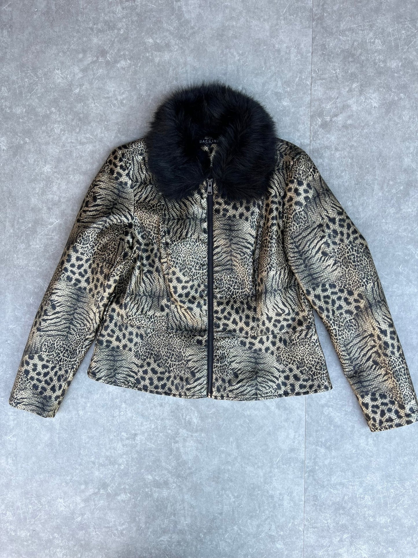 2000s Vintage Baccini Animal Print Jacket - PL - L | Martin City Vintage