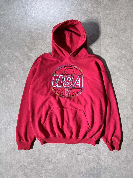 90's Vintage Soccer USA Hoodie -L - L | Martin City Vintage