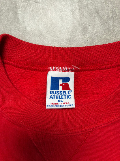 90s Vintage Nebraska Cornhuskers Embroidered Red Crewneck -XL