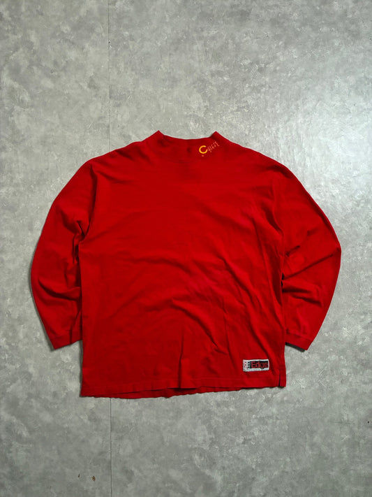 90s Vintage Kansas City Chiefs Red Mockneck -L - L | Martin City Vintage