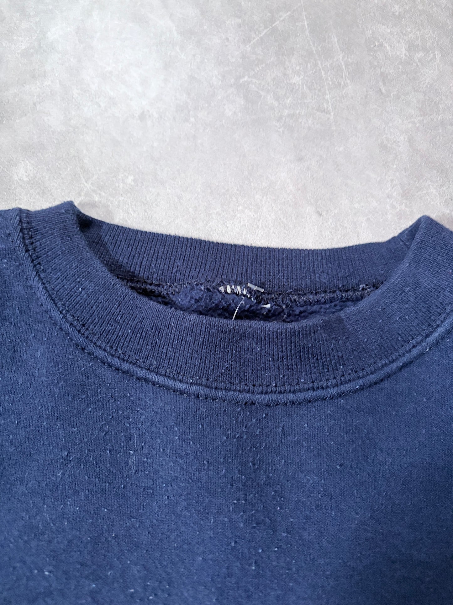 90s Vintage Michigan Wolverines Embroidered Navy Crewneck -XL