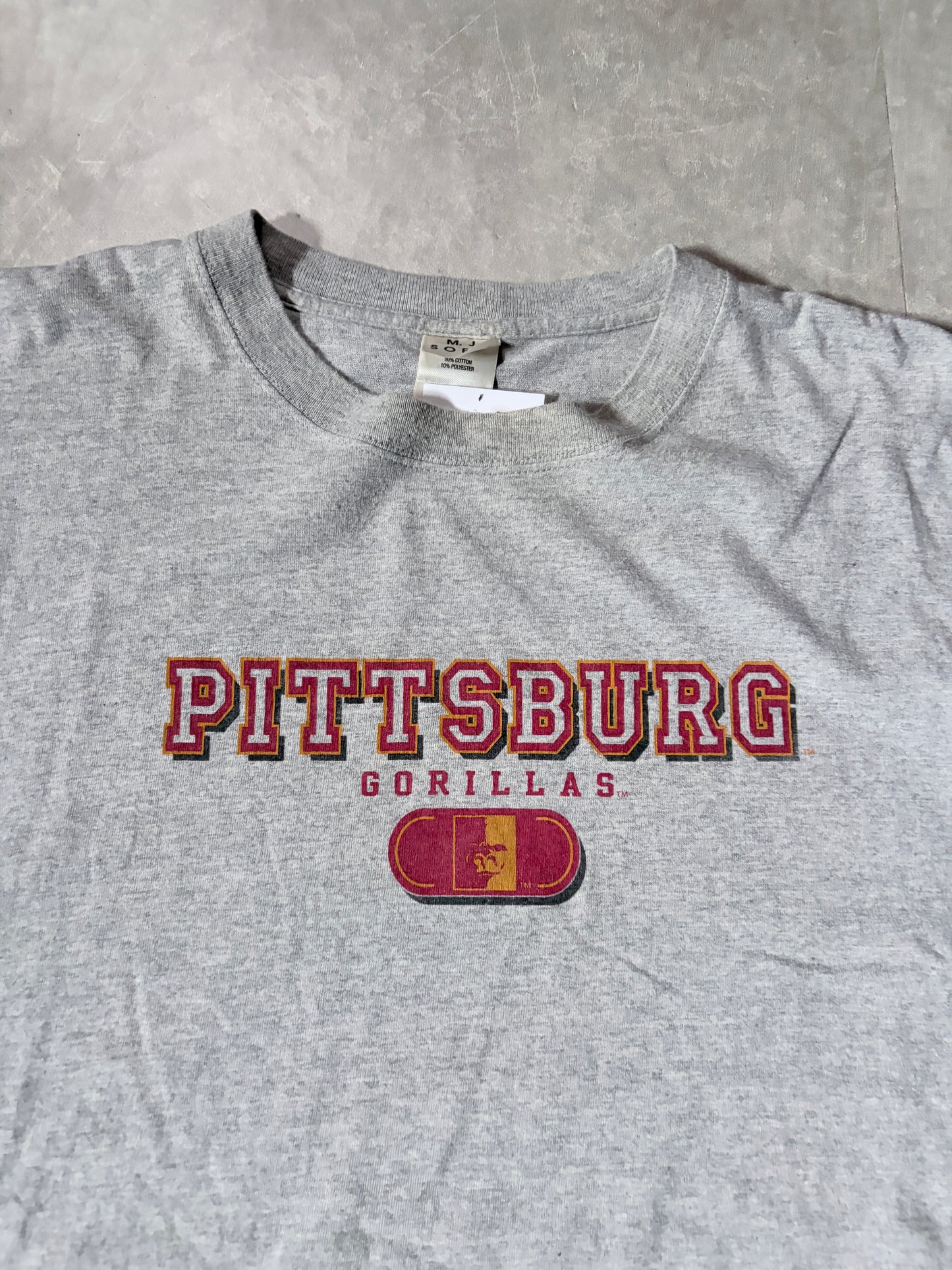 90s Vintage Pittsburgh State Gorillas Grey T-Shirt -XXL
