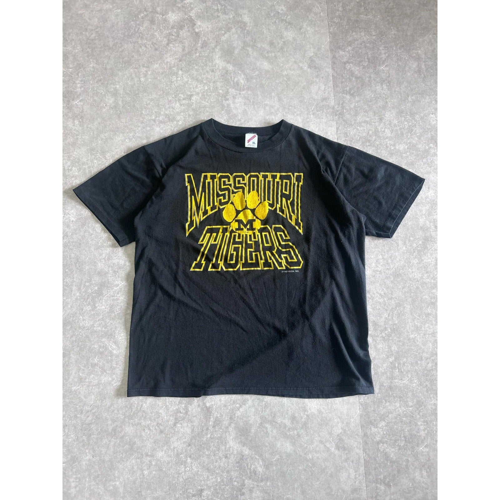 90s Vintage Missouri Tigers Black T Shirt Size XL - | Martin City Vintage