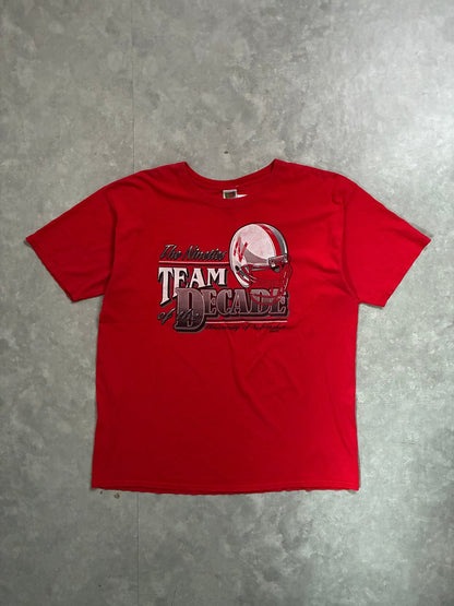 90s Vintage Nebraska Cornhuskers Football Red T-Shirt -XXL - XXL | Martin City Vintage