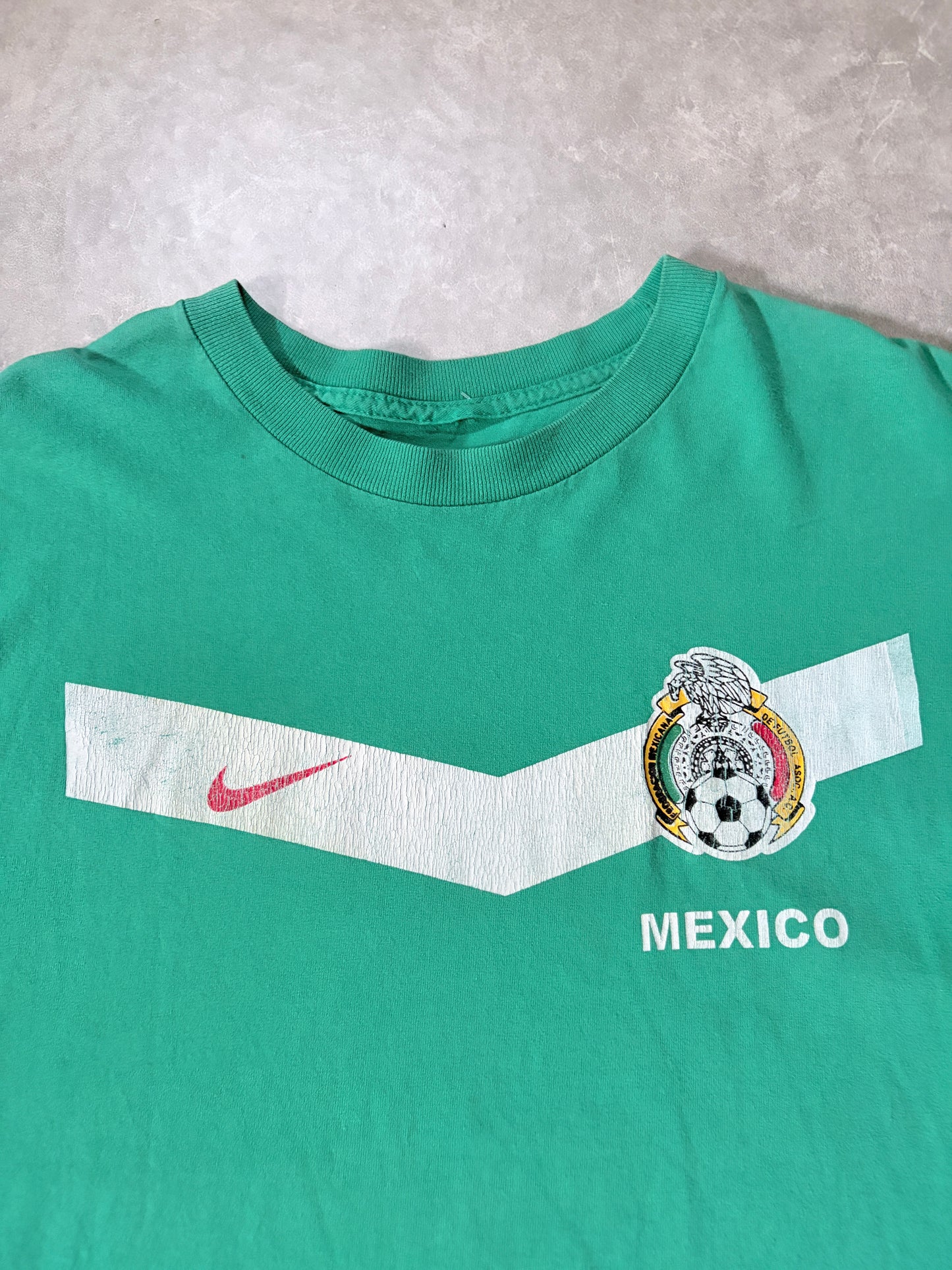 90s Vintage Mexico Soccer Nike Bootleg Green T Shirt -XL