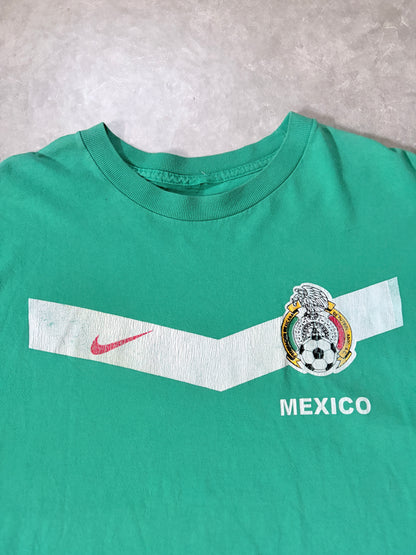 90s Vintage Mexico Soccer Nike Bootleg Green T Shirt -XL