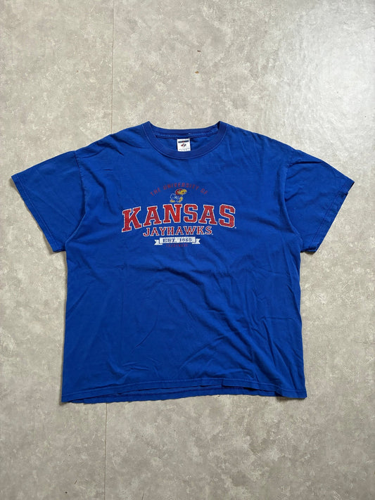 2000s Vintage Kansas Jayhawks Blue T-Shirt -XL - XL | Martin City Vintage