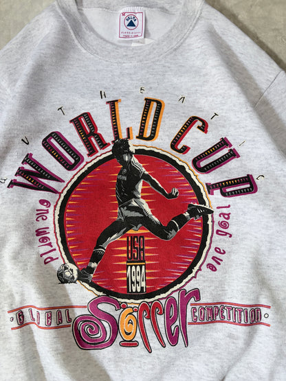 1994 Vintage FIFA World Cup Deadstock Heather Grey Crewneck -M