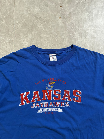 2000s Vintage Kansas Jayhawks Blue T-Shirt -XL