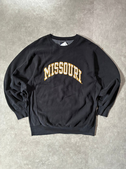 2000s Vintage Missouri Tigers Block Letters Black Crewneck -XL - XL | Martin City Vintage
