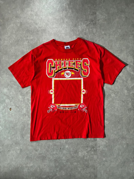 90s Vintage Kansas City Chiefs Athletic Joy Red T-Shirt -L - L | Martin City Vintage