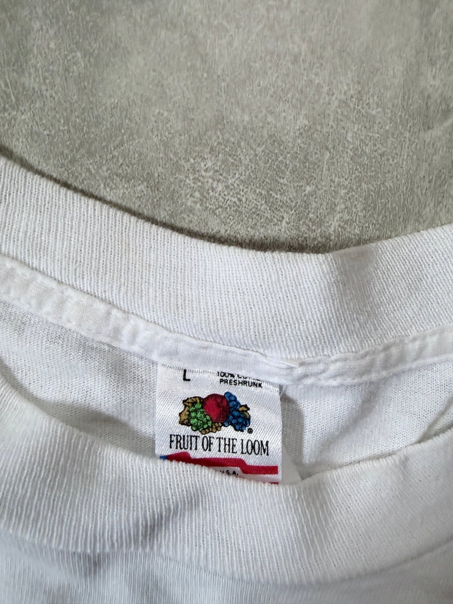 1991 Vintage Kansas Jayhawks Final Four White T-Shirt -L - L | Martin City Vintage