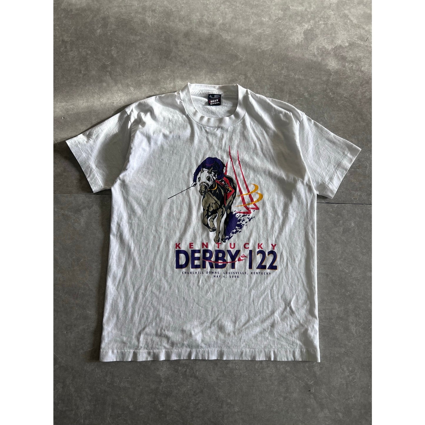 90s Vintage Kentucky Derby White T Shirt Size L - | Martin City Vintage