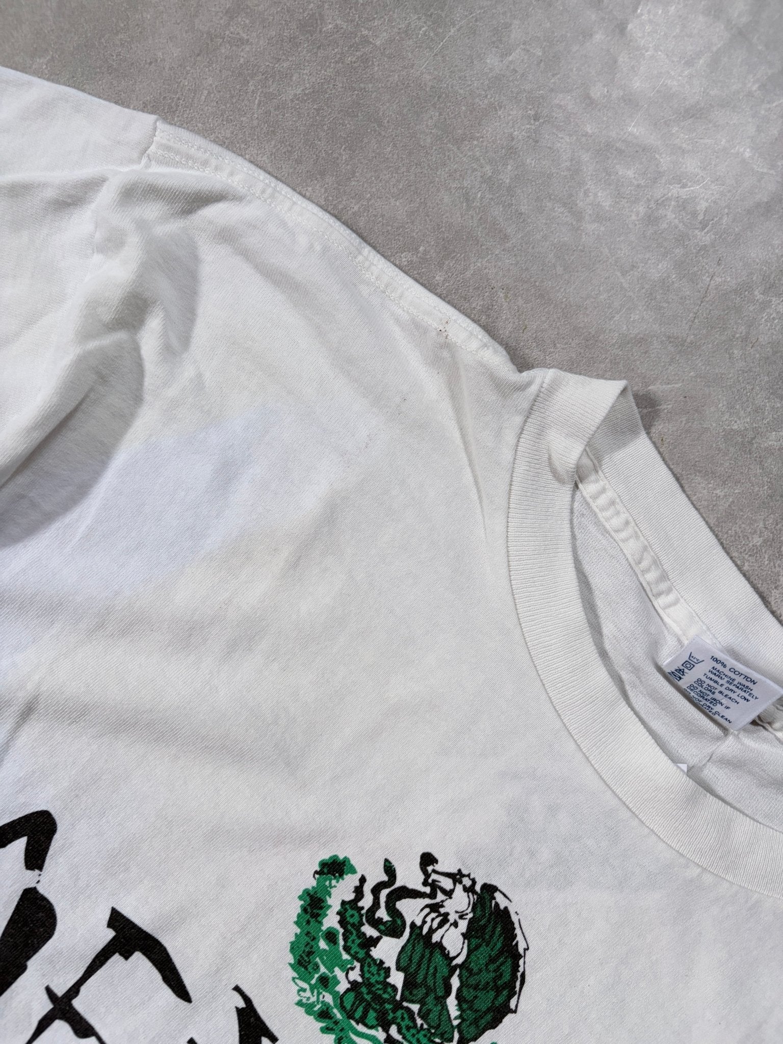 1994 Vintage Mexico FIFA World Cup Big Print White T Shirt -XL - XL | Martin City Vintage