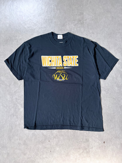 2000s Vintage Wichita State Shockers Black T-Shirt -XL
