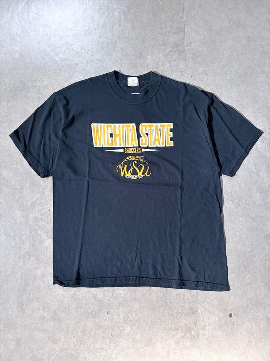 2000s Vintage Wichita State Shockers Black T-Shirt -XL