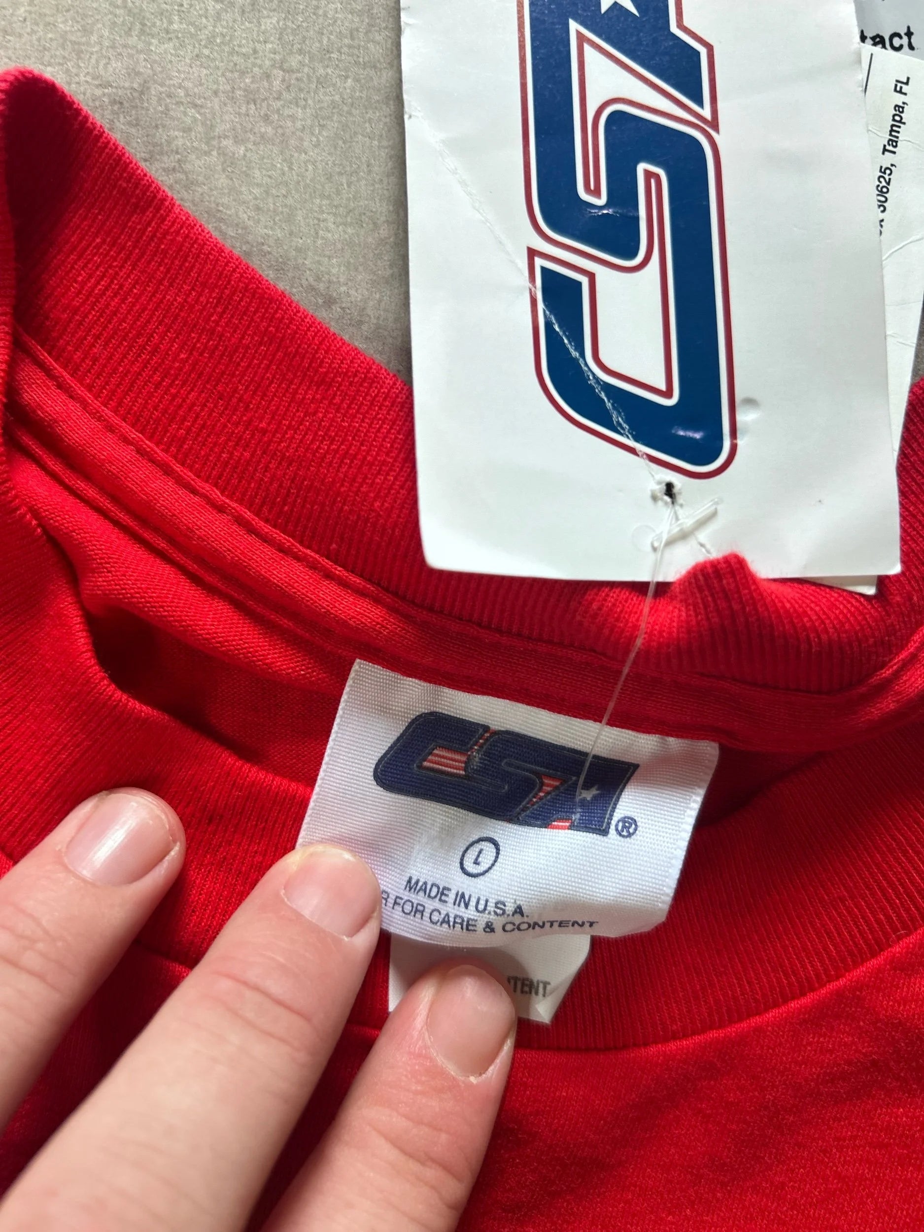 90s Vintage Kansas City Chiefs Deadstock Locker Room T Shirt Size L - | Martin City Vintage