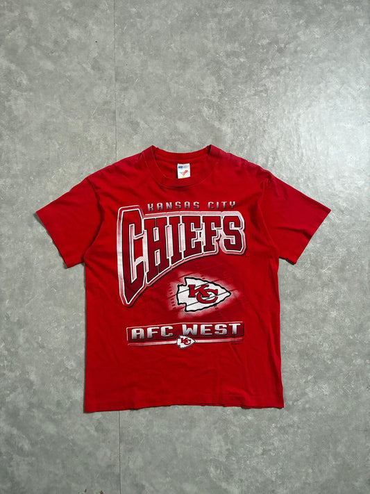 90s Vintage Kansas City Chiefs Artex Red T-Shirt -L - L | Martin City Vintage