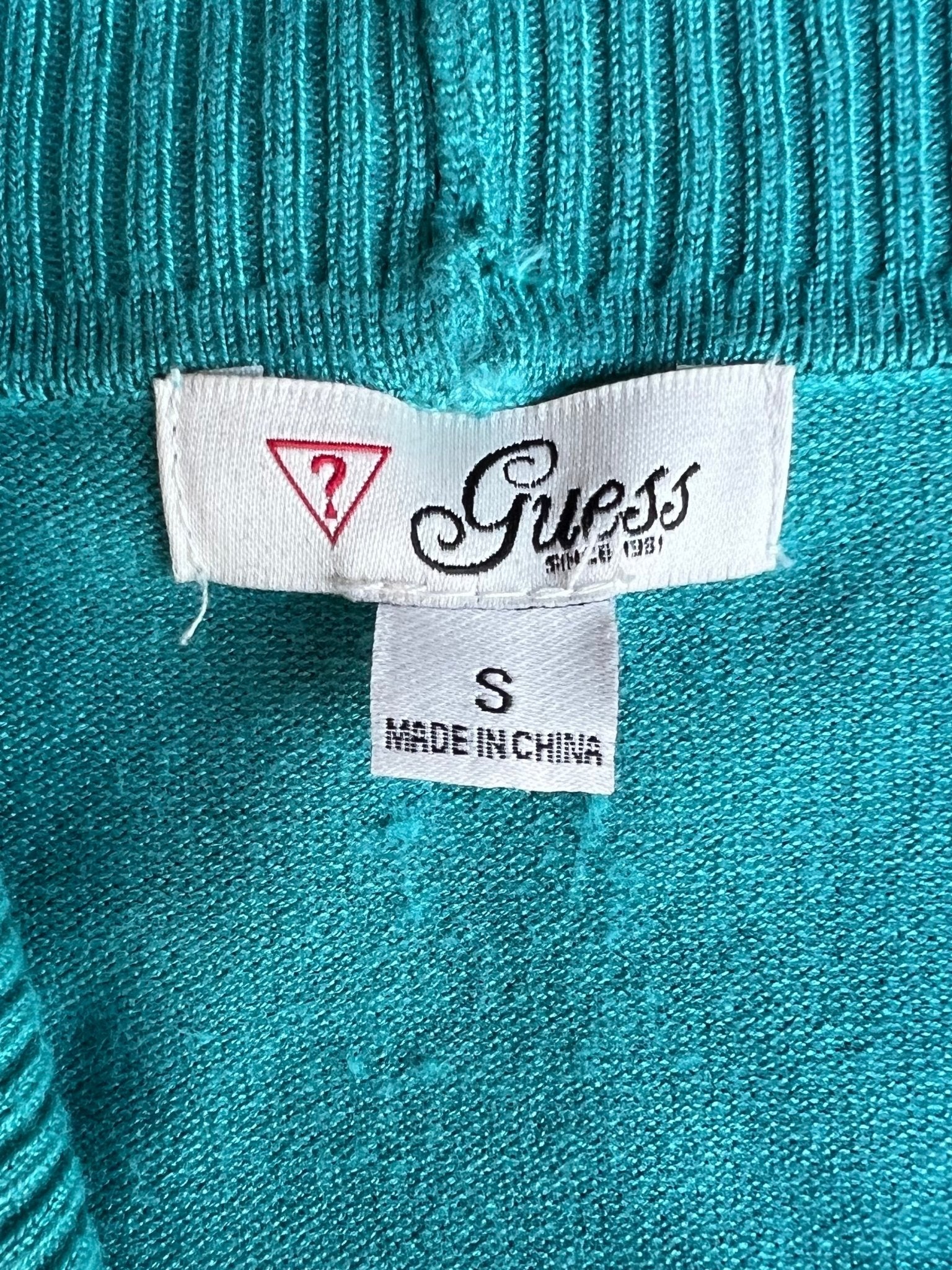 2000s Vintage Guess Teal Blue Sweater Top - S - S | Martin City Vintage