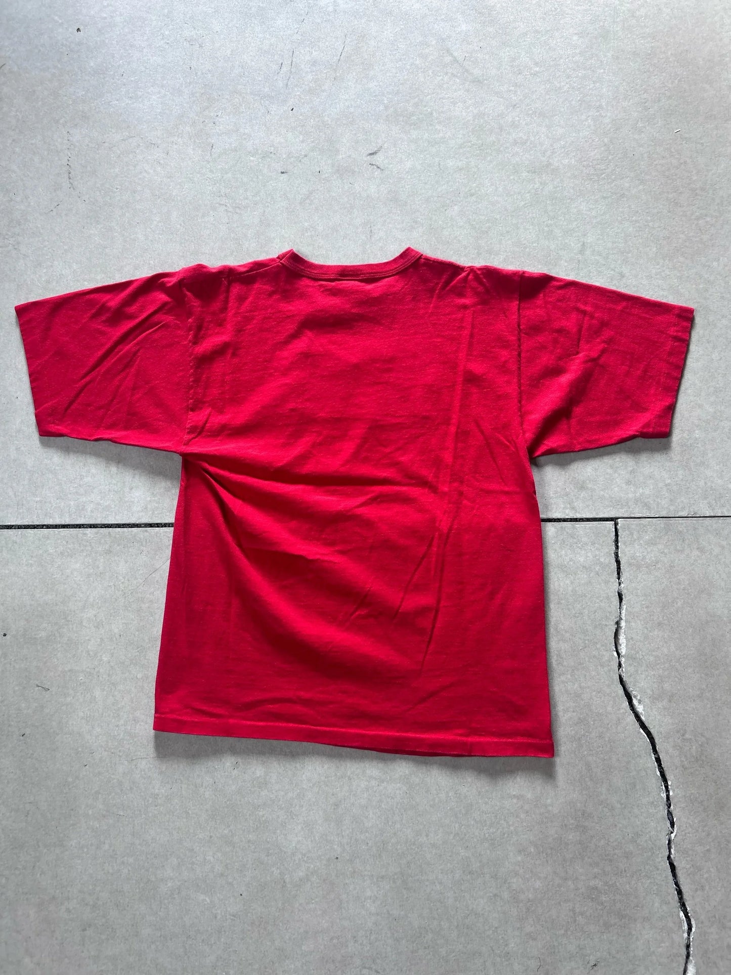 90s Vintage Kansas City Chiefs Logo7 Embroidered Red T Shirt Size M - | Martin City Vintage