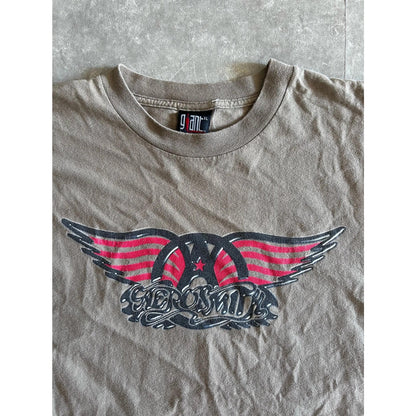 90s Vintage Aerosmith Brown Band T Shirt Size XL - | Martin City Vintage
